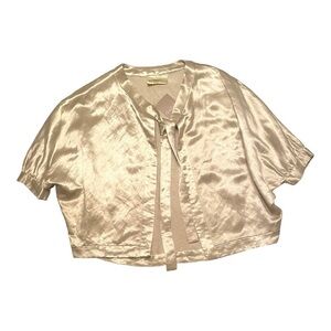 Anthropologie Elevenses Sage Green Silky Top Size X-Small